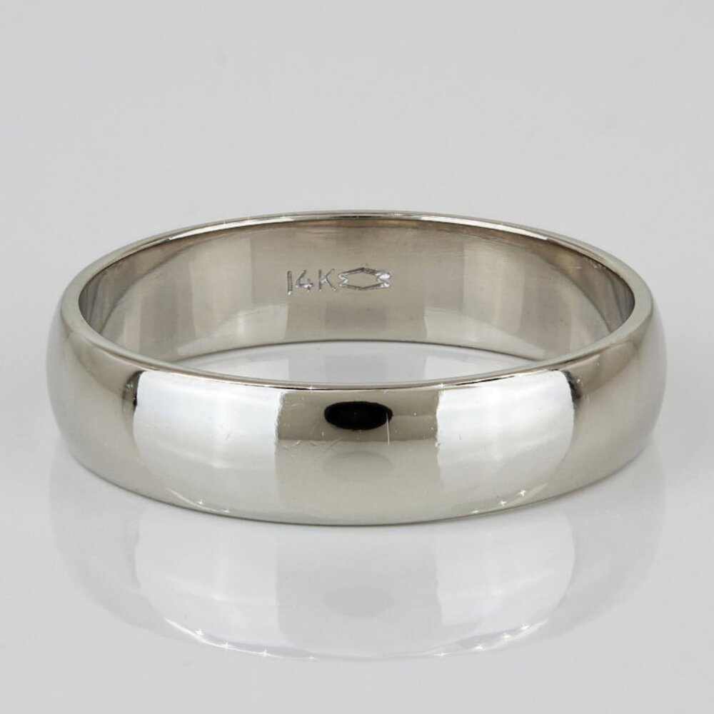 10k White Gold Men's Marriage Band Ring by Benchmark